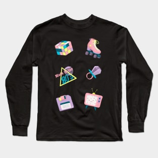 Made in the 80's - Retro Nostalgic 80's Style - 80's Aesthetic Long Sleeve T-Shirt